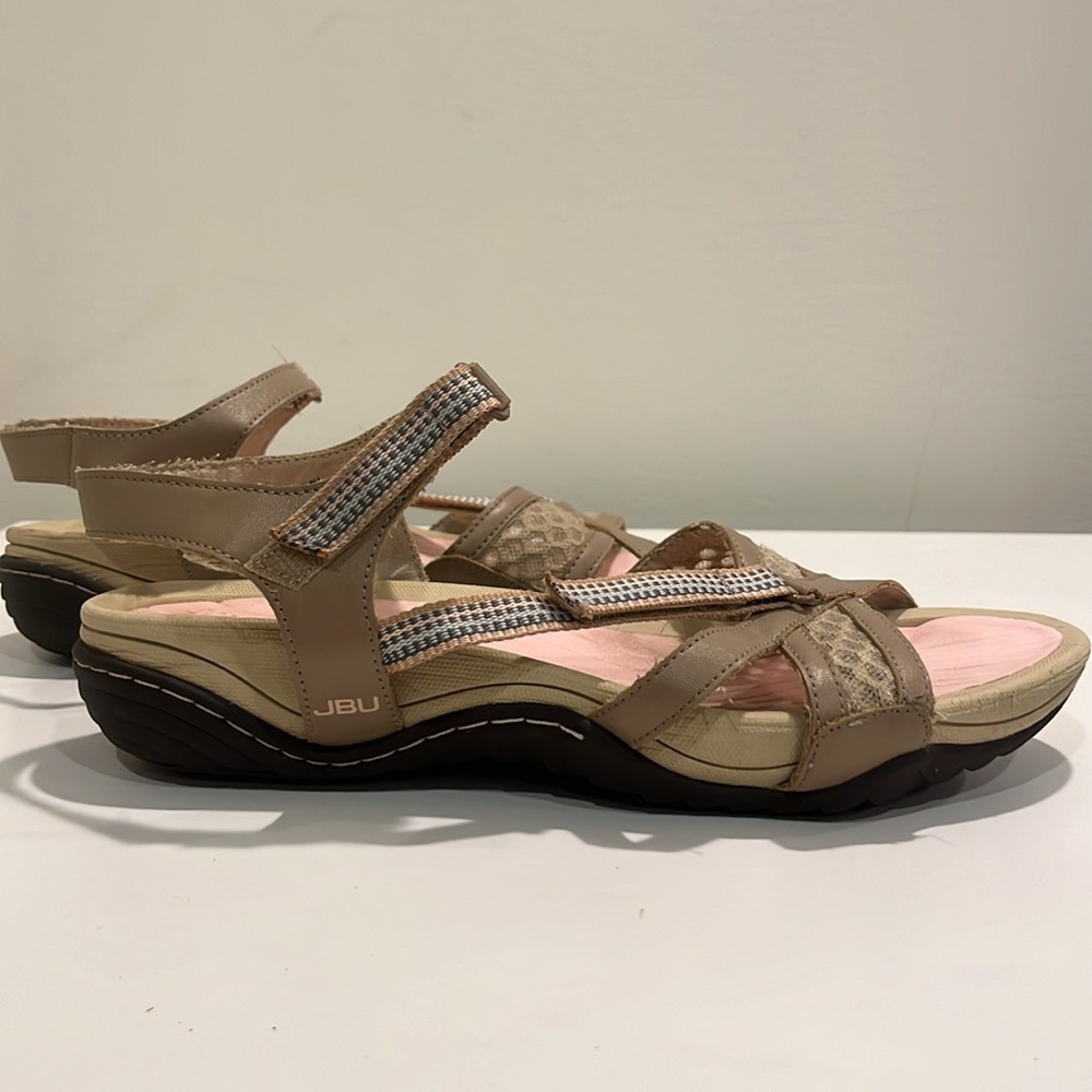 JBU Sport dual comfort insole arch support adjustable sandals size 8.5